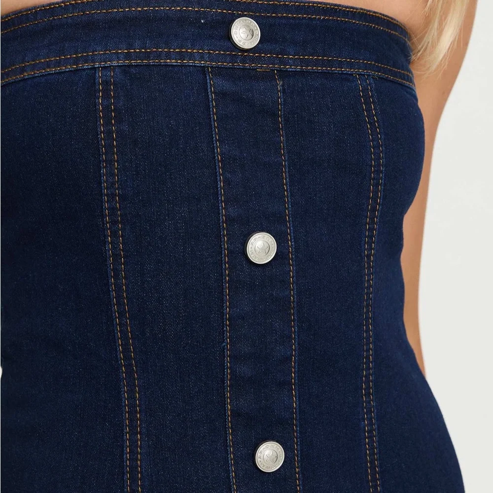 Princess Polly Stoltz Denim Midi Dress NWT - Picture 5 of 9